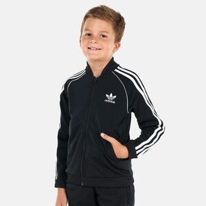 ✝️ adidas | Kids' Black Track Jacket with White Stripes